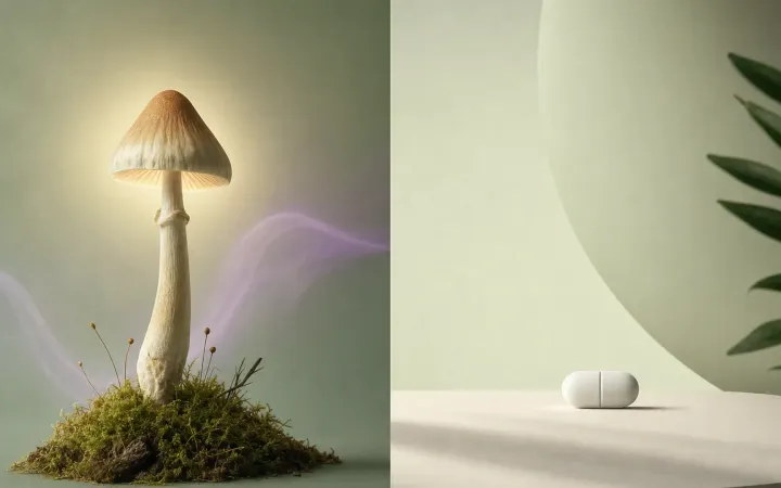 Psilocybin a deprese: co skutečně ukázalo srovnání s antidepresivem escitalopramem