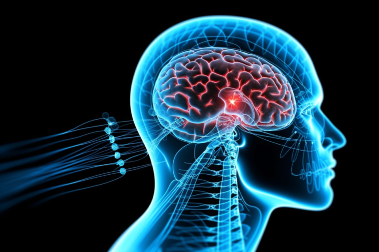 Obrázek mozku s označenými oblastmi zodpovědnými za úzkost