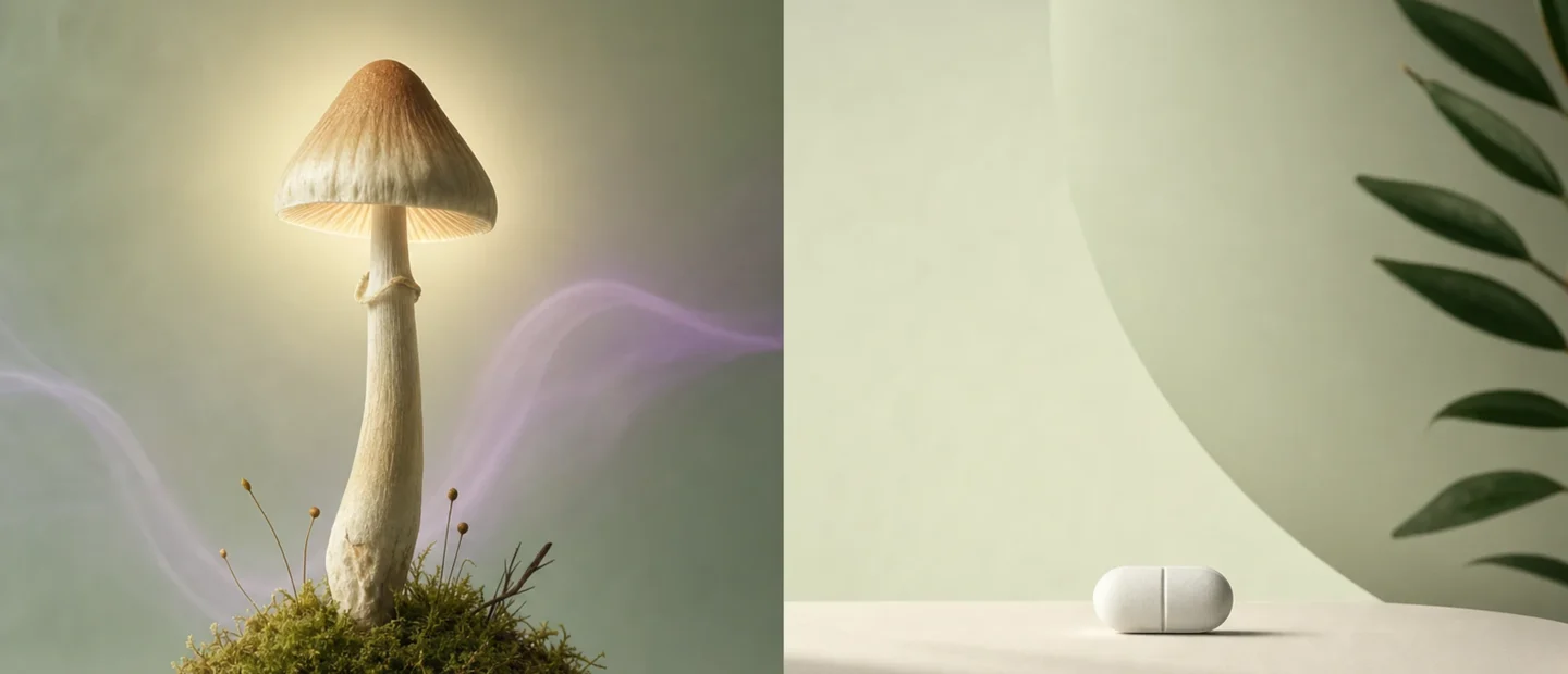 Psilocybin a deprese: co skutečně ukázalo srovnání s antidepresivem escitalopramem